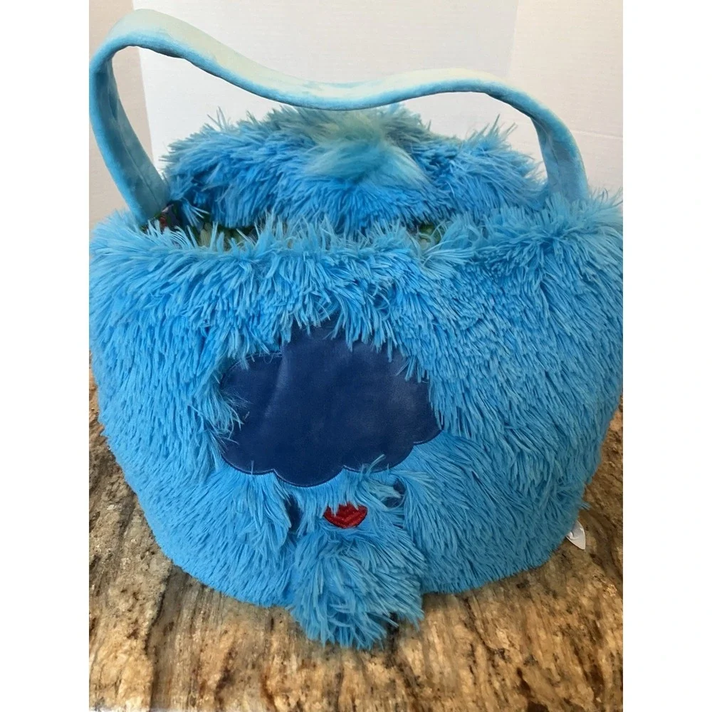NEW Y2K The Care Bears Blue Grumpy Bear Head Easter Basket Plush Toy NWT Jumbo